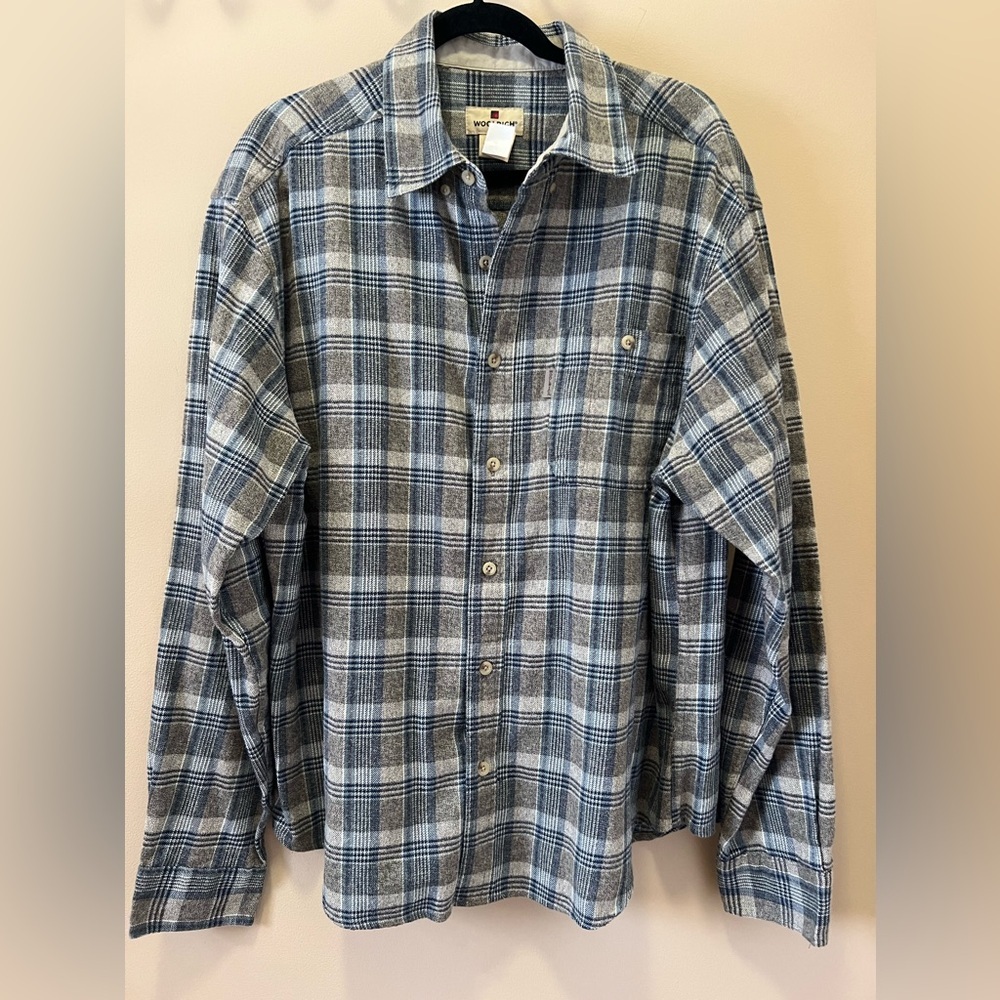 Woolrich  Mens Flannel Button Down Shirt XL Long Sleeve Plaid